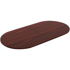 Lorell Chateau Series Mahogany 8' Oval Conference Tabletop - 94.5" x 47.3" x 1.4" - Reeded Edge - Material: P2 Particleboard - Finish: Mahogany Laminate