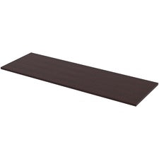 Lorell Utility Table Top - Espresso Rectangle, Laminated Top - 72" Table Top Width x 24" Table Top Depth x 1" Table Top Thickness - Assembly Required