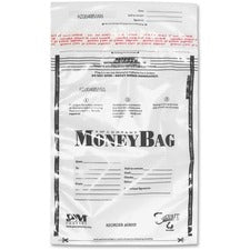 Tamper-evident Deposit Bag, Plastic, 9 X 12, Clear, 100/pack