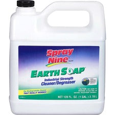 Spray Nine Earth Soap Cleaner/Degreaser - Concentrate Liquid - 128 fl oz (4 quart) - 1 Each - Clear