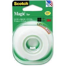 Scotch Matte Finish Magic Tape - 13.89 yd Length x 0.75" Width - 1" Core - 1 / Roll - Clear