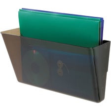 Docupocket Stackable Wall Pocket, Letter Size, 13" X 4", Smoke