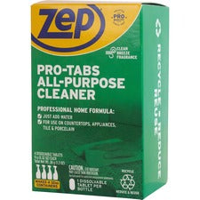 Zep Pro-Tabs All-Purpose Cleaner Tablets - Concentrate Tablet - 32 oz (2 lb) - 4 / Box - Green