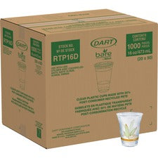 Solo Eco-Forward Cups - 50 / Pack - 16 fl oz - 20 / Carton - Clear - Paper - Cold Drink, Iced Coffee, Smoothie, Beverage, Beer - Recycled