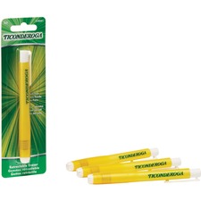 Ticonderoga Retractable Eraser Yellow - Yellow - 1 - Smudge-free, Residue-free, Non-tearing, Latex-free, Retractable, Latex-free, Soft