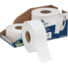 White Jumbo Bathroom Tissue, Septic Safe, 2-ply, 3.5 X 1,000 Ft, 4/carton