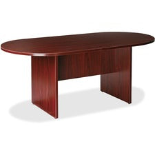 Lorell Prominence Racetrack Conference Table - 72" x 36"29" Table, 1" Top, 0.1" Edge - Material: Particleboard, Thermofused Melamine (TFM) - Finish: Mahogany