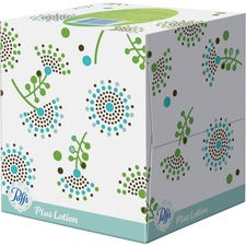 Plus Lotion Facial Tissue, 1-ply, White, 56 Sheets/box, 24 Boxes/carton
