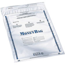 Tamper-evident Deposit Bag, Plastic, 9 X 12, White, 100/pack