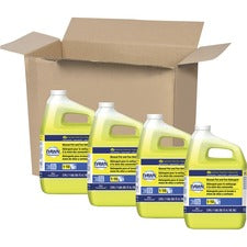 Dawn Manual Pot/Pan Detergent - Liquid - 128 fl oz (4 quart) - Lemon Scent - 4 / Carton - Clear