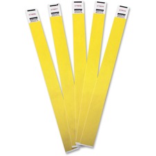 Crowd Management Wristbands, Sequentially Numbered, 10" X 0.75", Yellow, 100/pack