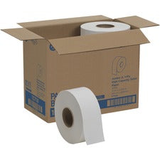 Jumbo Jr. 1-ply Bath Tissue Roll, Septic Safe, White, 3.5" X 2,000 Ft, 8 Rolls/carton