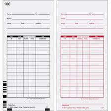 Time Clock Cards For Lathem Time 7000e, Two Sides, 3.5 X 7.25, 100/pack