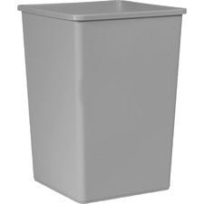 Rubbermaid Commercial Untouchable 35-gallon Container - 35 gal Capacity - Square - Crack Resistant, Durable - 27.6" Height x 19.5" Width - Linear Low-Density Polyethylene (LLDPE) - Gray - 1 Each