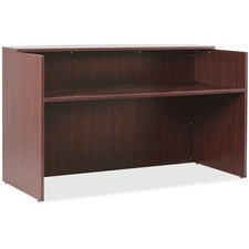 Lorell Essentials Series Mahogany Reception Desk - 1" Top, 72" x 36"42.5" Desk - Finish: Mahogany Laminate