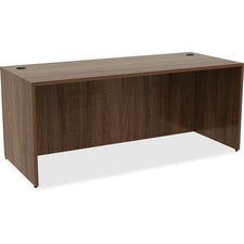 Lorell Essentials Series Desk - 72" x 30"29.5" Desk, 0.1" Edge - Material: Metal - Finish: Walnut Laminate
