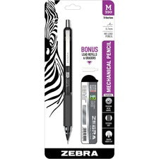 Zebra STEEL 3 Series M-350 Mechanical Pencil - HB, #2 Lead - 0.7 mm Lead Diameter - Refillable - Black Lead - Metal Barrel - 1 / Pack