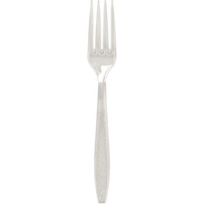 Guildware Extra Heavyweight Plastic Cutlery, Forks, Clear, 1,000/carton