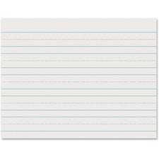 Pacon Skip - A - Line Ruled Newsprint - Letter - 500 Sheets - Both Side Ruling Surface - 1" , 0.50" Ruled - Letter - 11" x 8 1/2" - White Paper - 1 / Ream