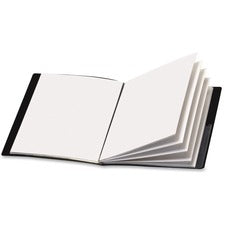 Cardinal ShowFile Letter Presentation Book - 8 1/2" x 11" - 24 Sheet Capacity - 12 Internal Pocket(s) - Poly - Black - 1 Each