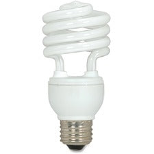 Satco 18-watt T2 Spiral CFL Bulb 3-pack - 18 W - 120 V AC - Spiral - T2 Size - Soft White Light Color - E26 Base - 12000 Hour - 4400.3&deg;F (2426.8&deg;C) Color Temperature - 82 CRI - Energy Saver - 3 / Box
