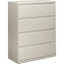 HON Brigade 800 H894 Lateral File - 42" x 18" x 53.3" - 4 Drawer(s) - Finish: Light Gray