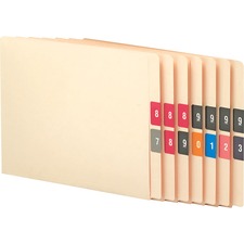 Smead DCC Color-Coded Numeric Labels - "Number" - 1 1/2" x 1 1/2" Length - Assorted - 1 / Box