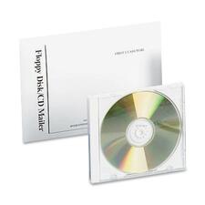 Disk/cd Foam-lined Mailers For Cds/dvds, Square Flap, Redi-strip Adhesive Closure, 5.13 X 5, White, 25/box