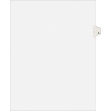 Avery&reg; Individual Legal Exhibit Dividers - Avery Style - 25 x Divider(s) - Printed Tab(s) - Character - G - 1 Tab(s)/Set - 8.5" Divider Width x 11" Divider Length - Letter - White Paper Divider - White Tab(s) - 25 / Pack