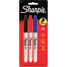 Sharpie Fine Point Permanent Marker - Fine Marker Point - 0.5 mm Marker Point Size - Chisel Marker Point Style - Assorted Alcohol Based Ink - 3 / Pack