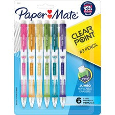 Paper Mate Clearpoint Mechanical Pencils - 0.7 mm Lead Diameter - Assorted Barrel - 6 / Pack