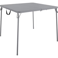 Cosco XL Fold-in-Half Card Table - Four Leg Base - 4 Legs - 38.50" Table Top Width x 38.50" Table Top Depth - 29.50" Height - Gray