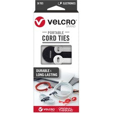 VELCRO&reg; Portable Cord Ties - Cable Tie - Multi - 36 Pack
