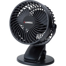 Lorell USB Personal Fan - 127 mm Diameter - 2 Speed - Breeze Mode, Quiet, Adjustable Tilt Head - 7.7" Height x 5.8" Width - Black