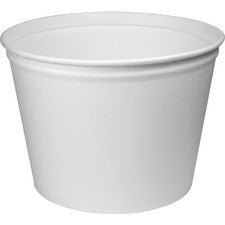 Double Wrapped Paper Bucket, Unwaxed, 53 Oz, White, 50/pack, 6 Packs/carton