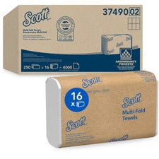 Essential Multi-fold Towels, 1-ply, 8 X 9.4, White, 250/pack, 16 Packs/carton