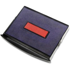 Replacement Ink Pad For 2000 Plus Two-color Word Daters, Blue/red