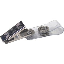 Badge Straps With Clips, 0.38" X 2.75", Clear, 100/box