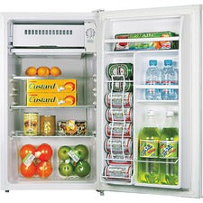 Lorell 3.2 cubic foot Compact Refrigerator - 3.20 ft� - Manual Defrost - Reversible - 3.20 ft� Net Refrigerator Capacity - Black, Light Blue, White - Steel, Fiberglass, Plastic