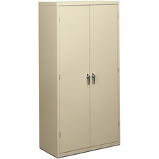 Assembled Storage Cabinet, 36w X 18.13d X 71.75h, Putty