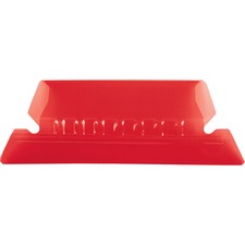 Pendaflex Hanging Folder Plastic Tabs - 25 Tab(s) - 5 Tab(s)/Set2" Tab Width - Red Plastic Tab(s) - 25 / Pack