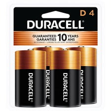 Coppertop Alkaline D Batteries, 4/pack