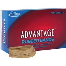 Alliance Rubber 26645 Advantage Rubber Bands - Size #64 - Approx. 320 Bands - 3 1/2" x 1/4" - Natural Crepe - 1 lb Box