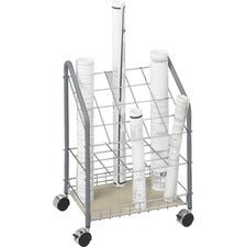 Wire Roll/files, 20 Compartments, 18w X 12.75d X 24.5h, Gray