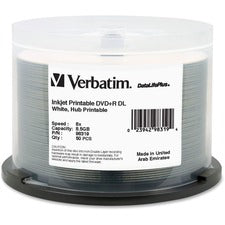 Verbatim® Dvd+r Dual Layer Printable Recordable Disc, 8.5 Gb, 8x ...