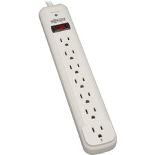Protect It! Surge Protector, 7 Ac Outlets, 12 Ft Cord, 1,080 J, Light Gray