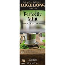 Bigelow&reg; Perfectly Mint Herbal Tea Bag - 8 oz - 28 / Box