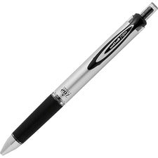 uniball&trade; 207 Impact RT Gel Pens - Bold Pen Point - 1 mm Pen Point Size - Refillable - Retractable - Black Gel-based Ink - Metallic Barrel - 1 Dozen