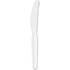 Plastic Cutlery, Heavyweight Knives, White, 1,000/carton