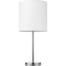 Lorell 10-watt LED Bulb Table Lamp - 22" Height - 10" Width - 10 W LED Bulb - Brushed Nickel - Desk Mountable - Silver - for Table, Desk
